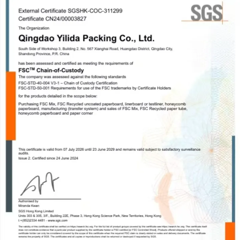 Qingdao Yilida Packaging a dispensé une formation spéciale sur le système de gestion de la chaîne d'approvisionnement et de demande FSC.