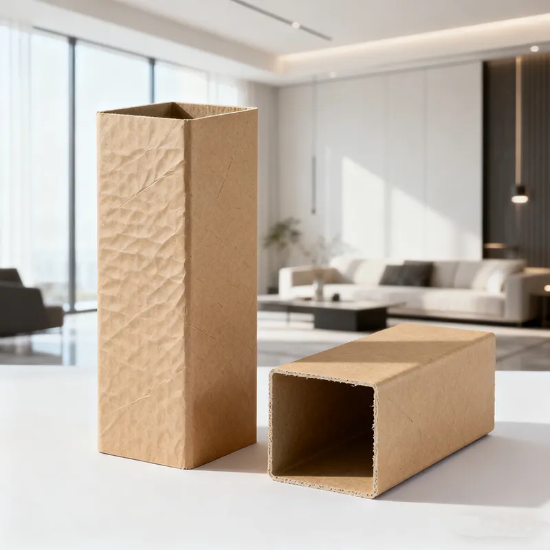 Tubes carrés en papier respectueux de l'environnement